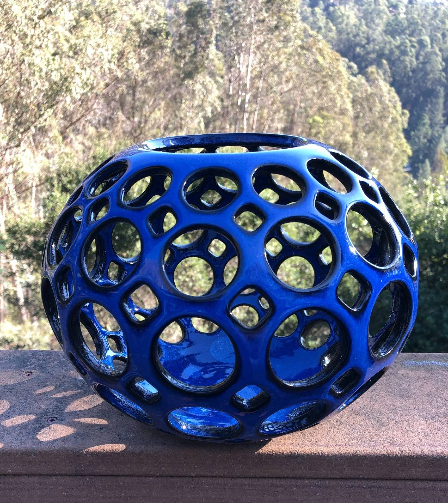 Openwork Orb Vessel - Midnight Blue — Lynne Meade